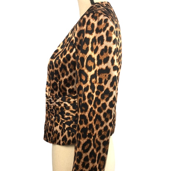 Forever 21 Gold Leopard Print Long Sleeve Jacket - Picture 2 of 7